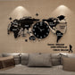 Horloge 3D moderne installée dans un salon épuré