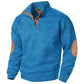 Vue latérale du sweat-shirt V vert armée en extérieur