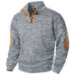 Homme portant un sweat-shirt V en coton bleu marine