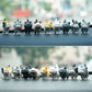 Ensemble de décorations de chat avec têtes rotatives pour voiture