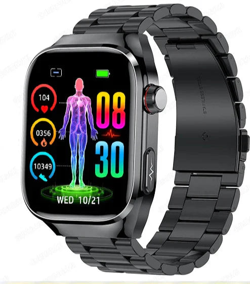 Interface utilisateur de la montre avec plusieurs icônes de santé