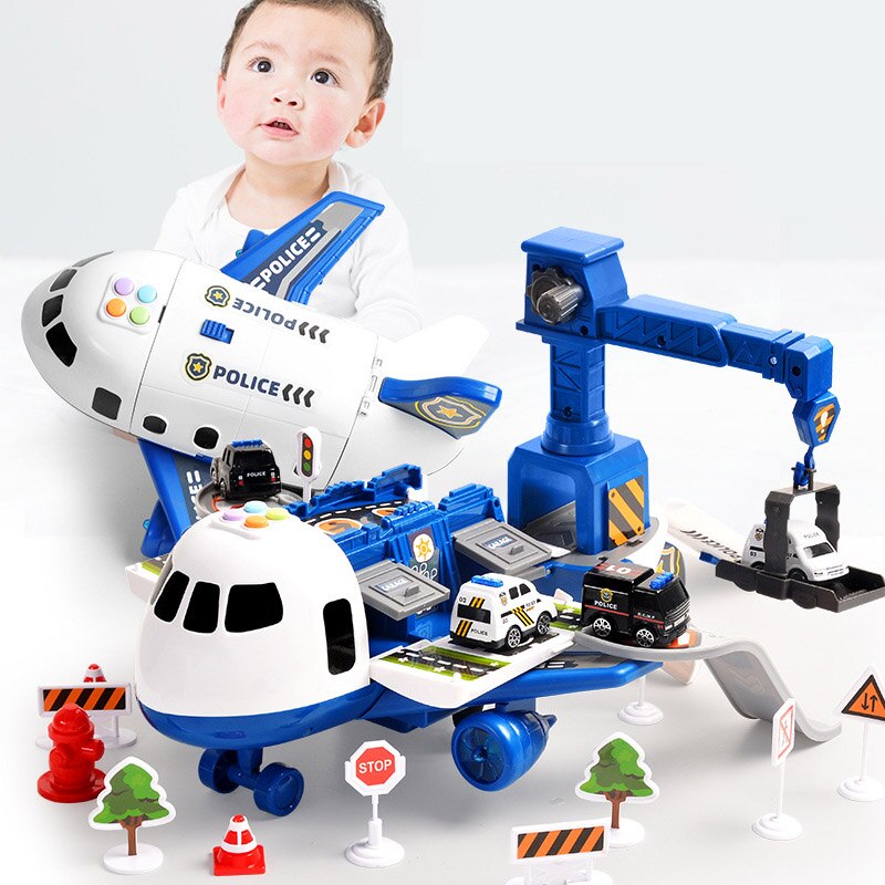 Ensemble avion jouet avec accessoires colorés pour enfants
