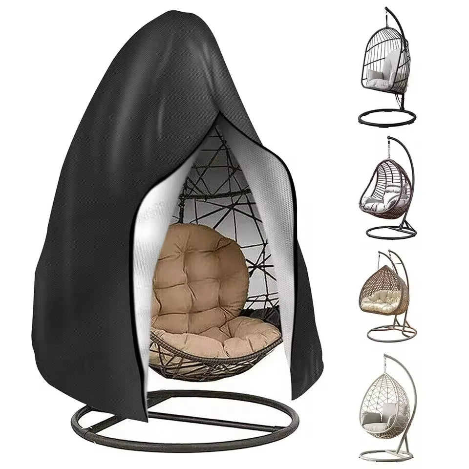 Housse protectrice pour chaise suspendue en tissu Oxford noir