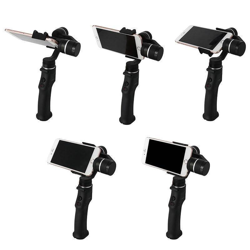 Vue latérale du gimbal, montrant les angles de rotation