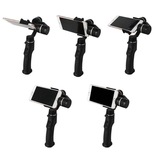 Vue latérale du gimbal, montrant les angles de rotation
