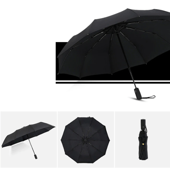 Parapluie replié mesurant 30 cm, facile à ranger