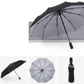 Vue de dessus du parapluie montrant sa couverture étendue