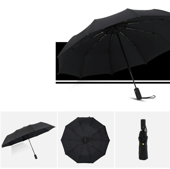 Parapluie ouvert dans le vent, prouvant sa robustesse