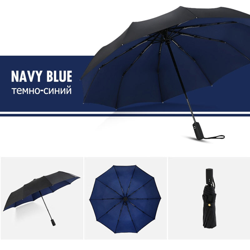 Parapluie compact fermé, idéal pour un transport facile