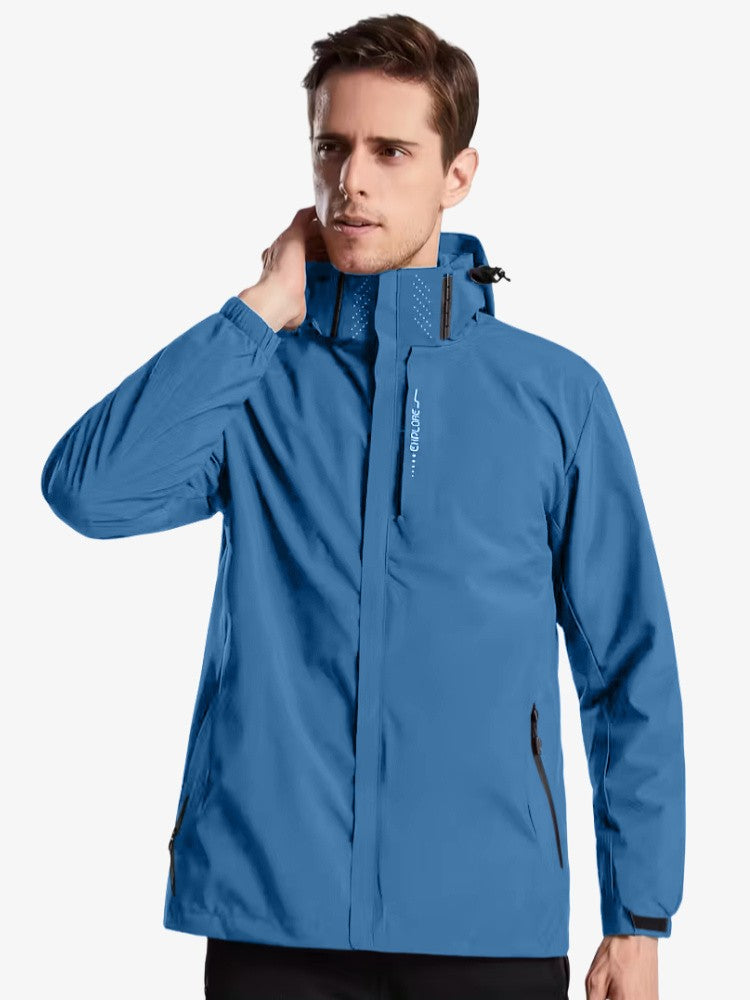 Veste coupe-vent homme avec doublure respirante pour confort prolongé