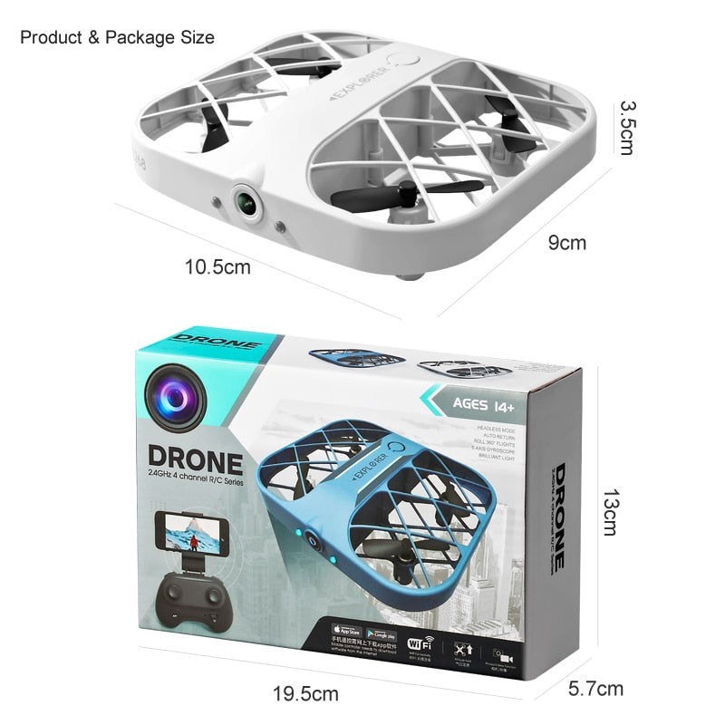Vue de dessous montrant la structure du drone