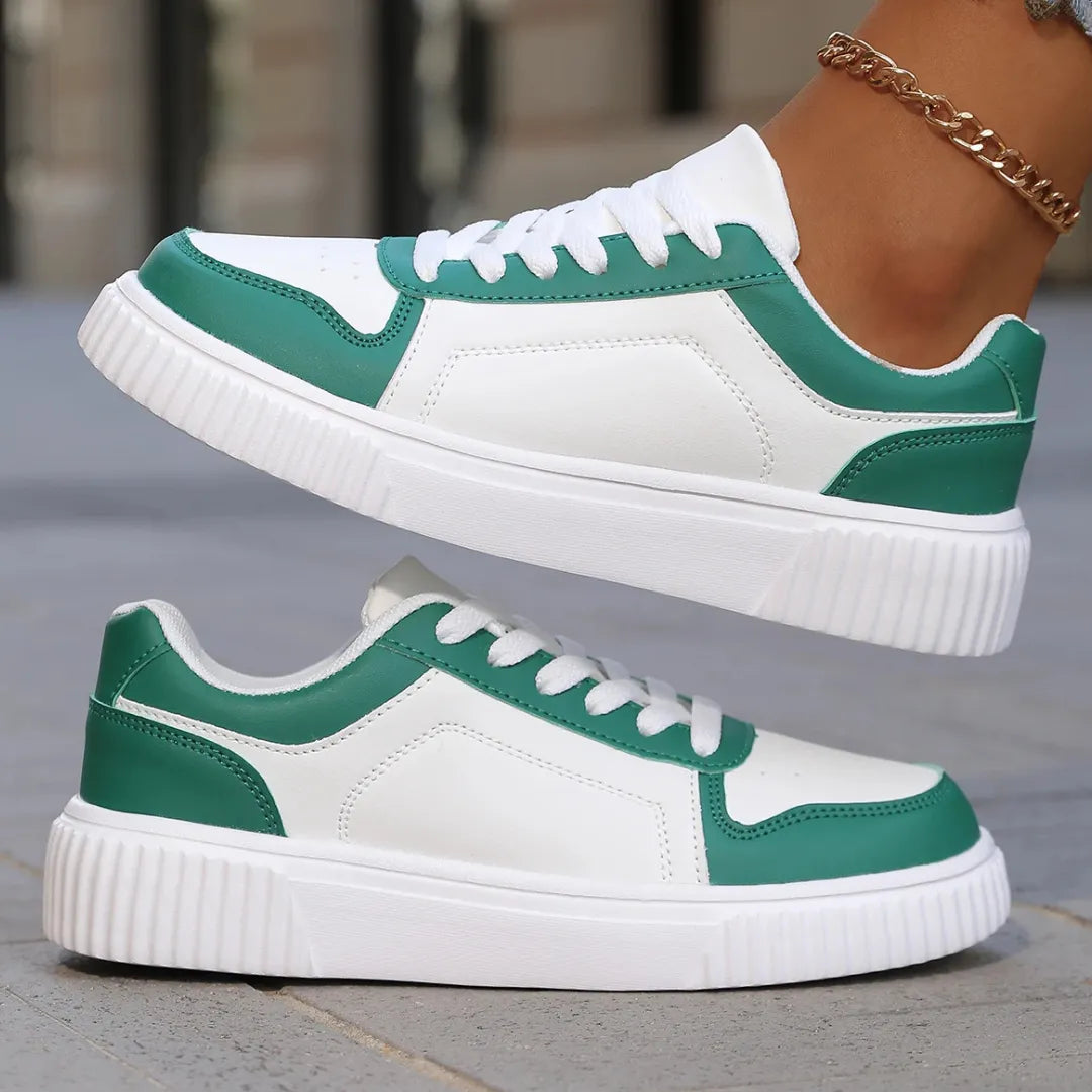 Détail du tissu respirant en polyester des baskets