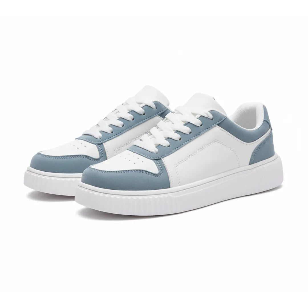 Vue arrière des baskets montrant le talon et la semelle