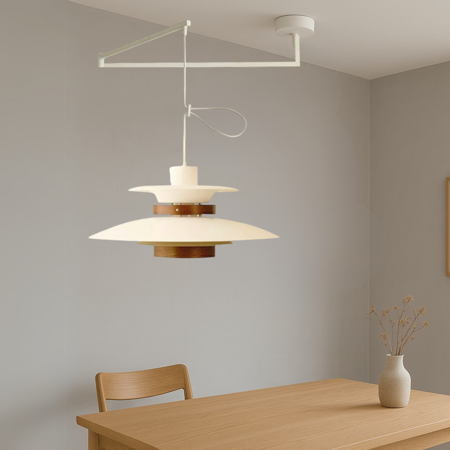 Lampe suspendue avec câble réglable pour ajustement en hauteur