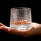 Verres à whisky en cristal avec design rotatif élégant