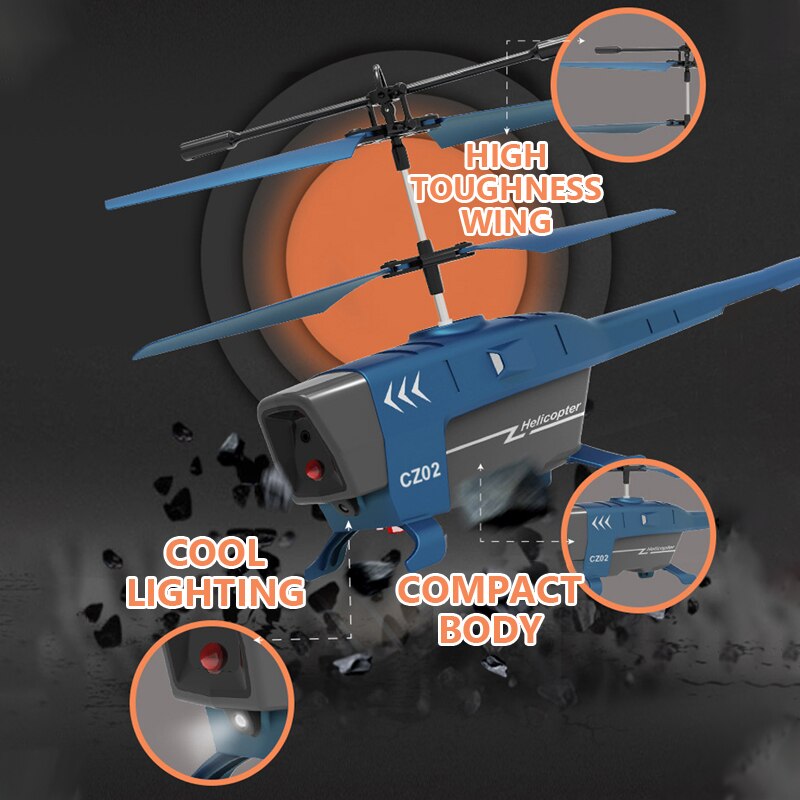 Hélicoptère télécommandé en vol intérieur, design anti-collision