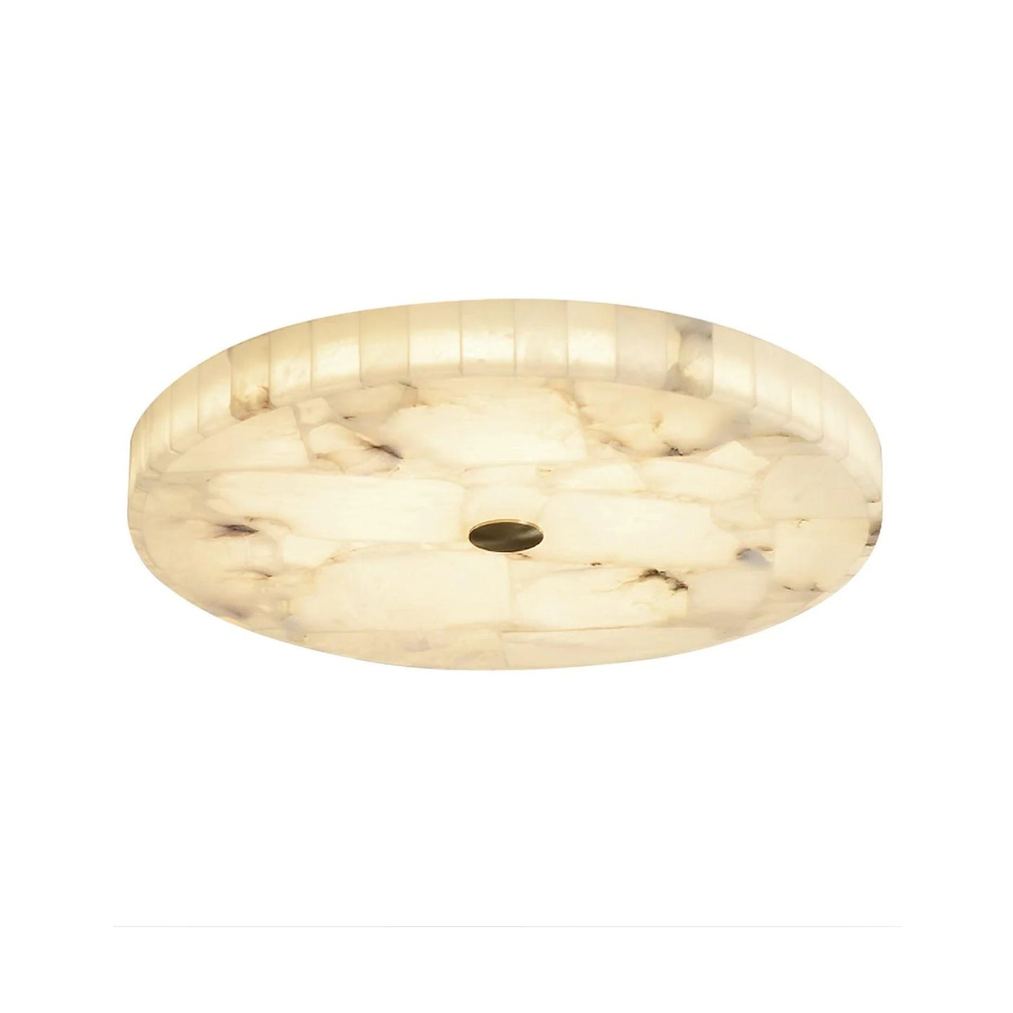 Lampe de plafond ronde en albâtre avec lumière LED intégrée