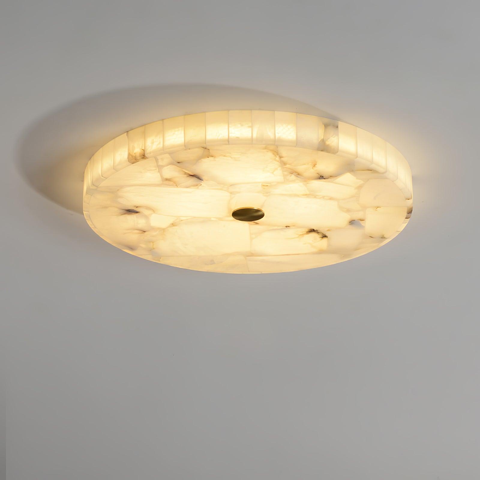 Lampe ronde en albâtre, disponible en plusieurs tailles