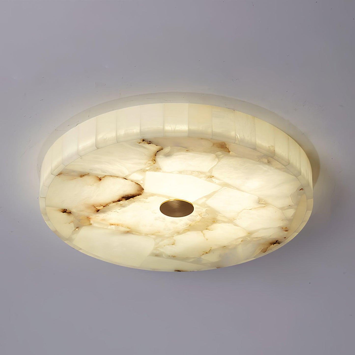 Vue de dessous montrant la lumière LED diffuse