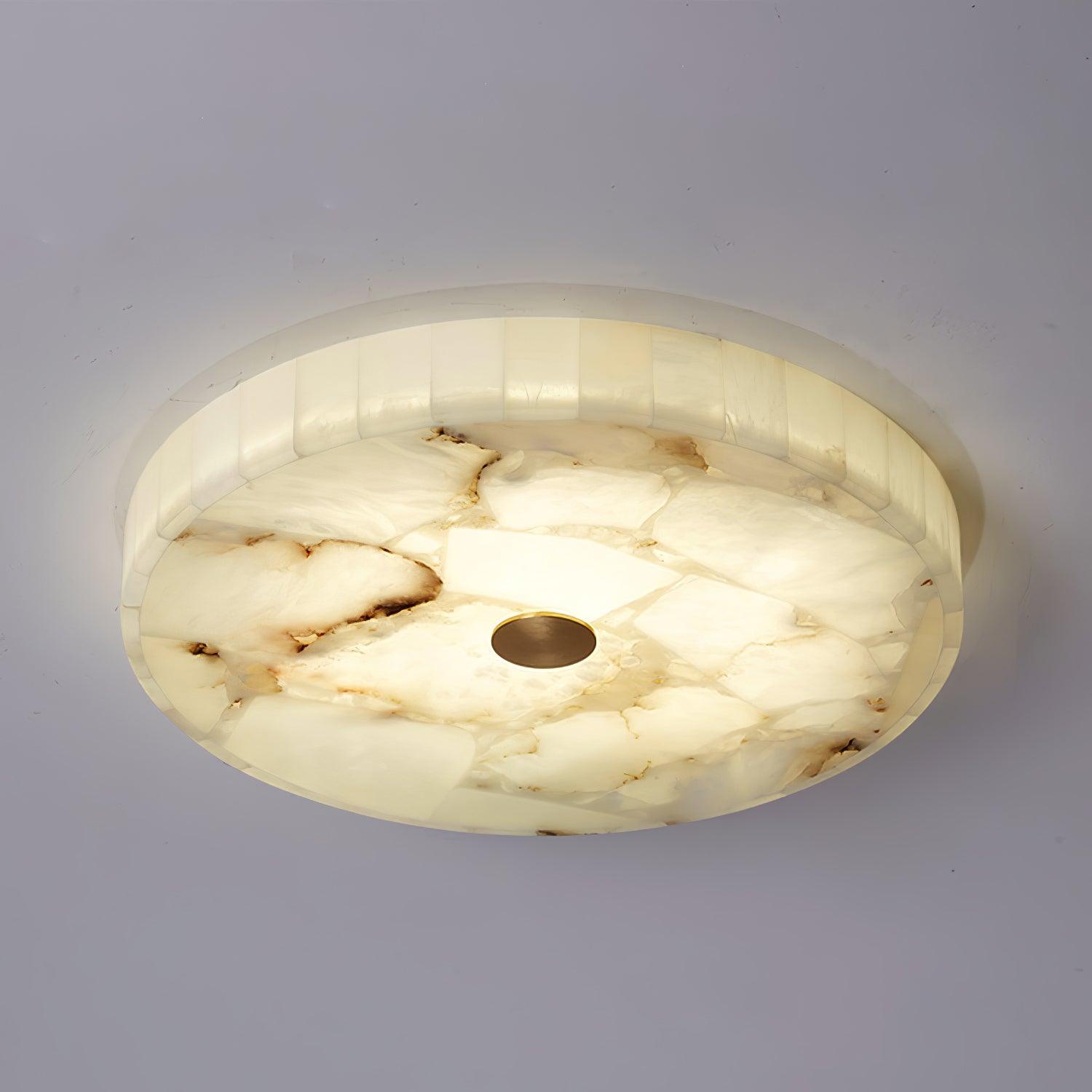 Vue de dessous montrant la lumière LED diffuse