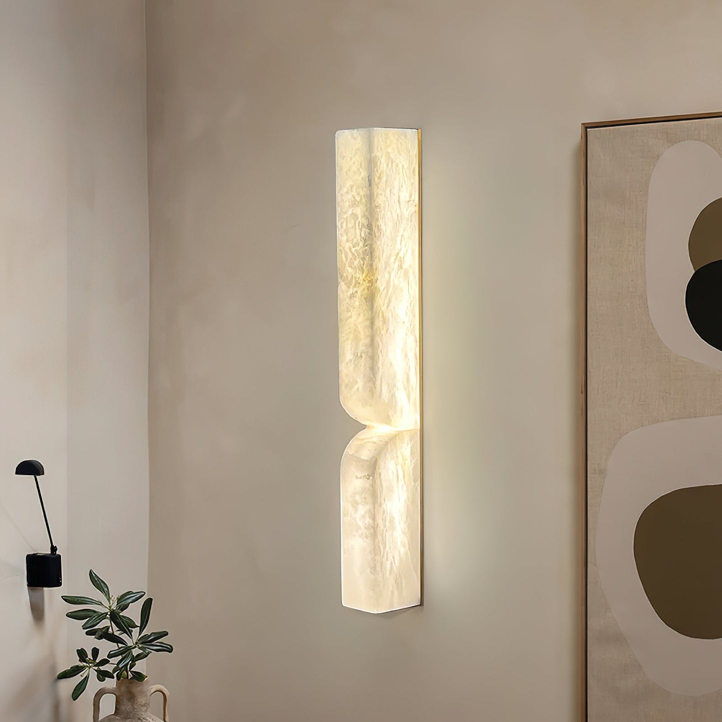 Vue latérale de l'applique avec lumière LED