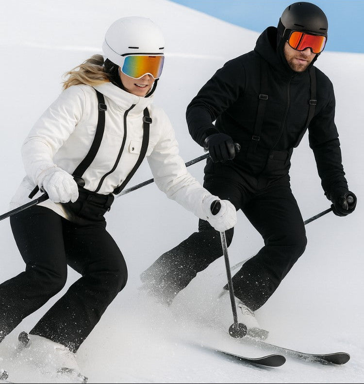 Pantalon de ski imperméable avec doublure thermique visible