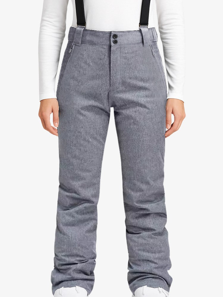 Pantalon de ski unisexe en polyester, taille ajustable