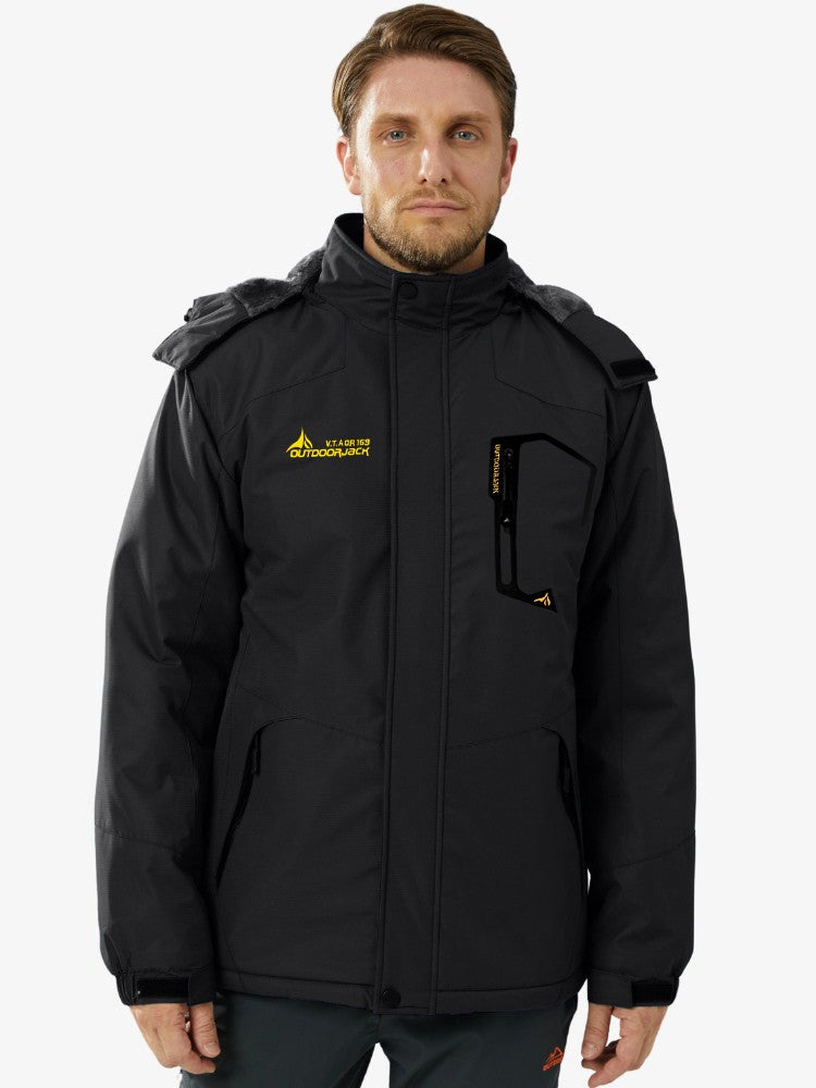 Veste de ski homme imperméable avec capuche ajustable