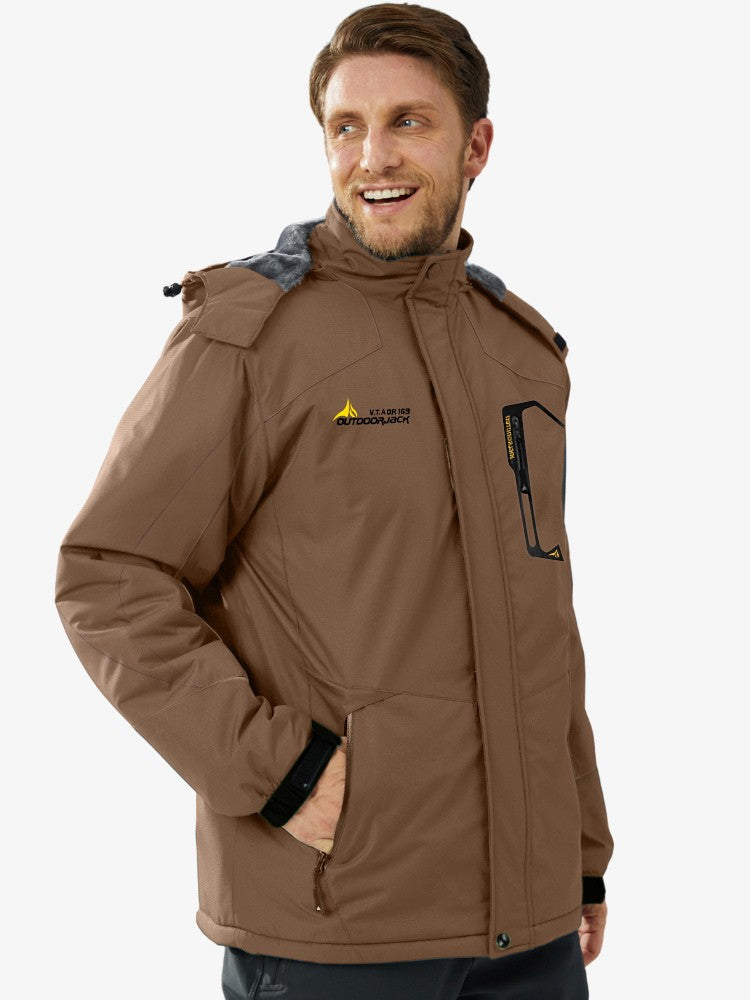 Veste de ski avec multiples poches pour rangement sécurisé