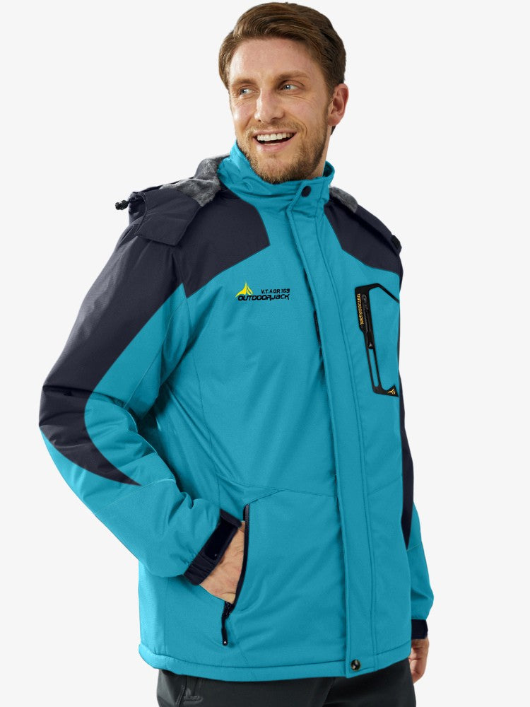 Vue de face d'une veste de ski pour conditions hivernales