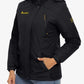 Vue de profil d'une veste de ski féminine imperméable