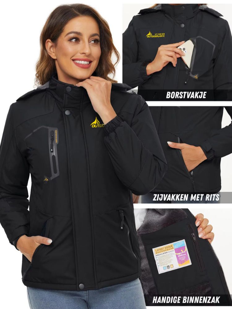 Veste de ski avec poches verrouillables pour accessoires