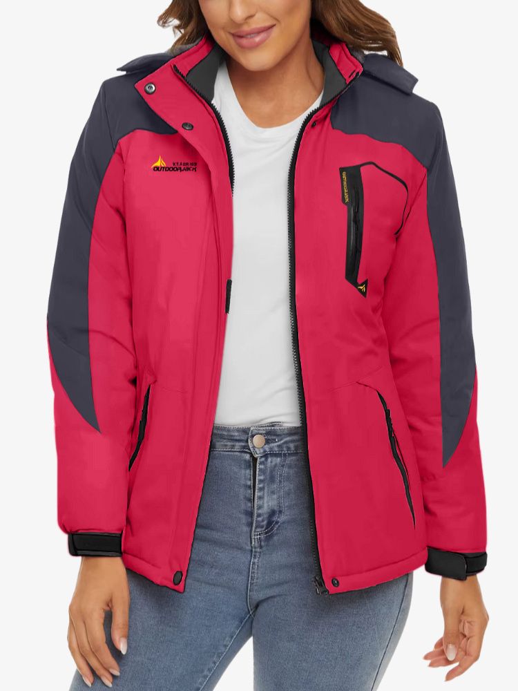 Veste de ski femme en polyester, coupe élégante