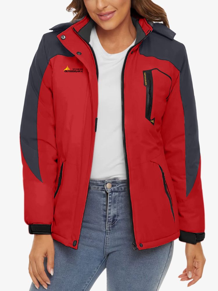 Veste de ski avec attrape-neige intégré pour confort