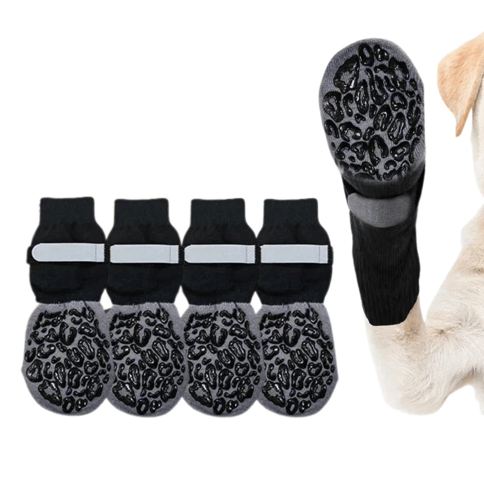 Ensemble de chaussettes antidérapantes pour chien, différentes tailles