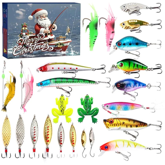 Présentation du calendrier de pêche avec 24 surprises quotidiennes