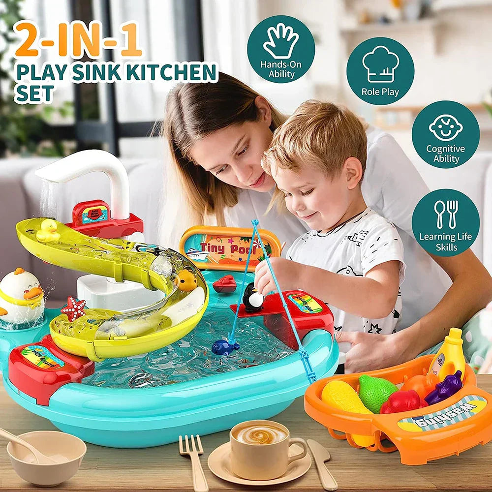 Ensemble de jeu aquatique sur un balcon ensoleillé