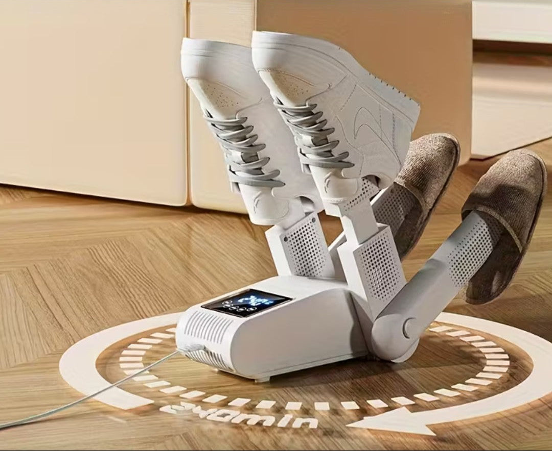 Vue latérale du séchoir à chaussures en plastique