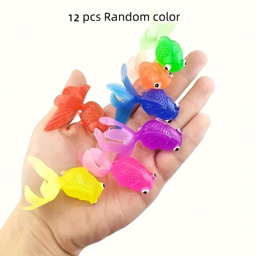Ensemble de poissons en caoutchouc flottants colorés pour enfants