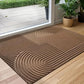 Vue d'ensemble du tapis absorbant dans un intérieur