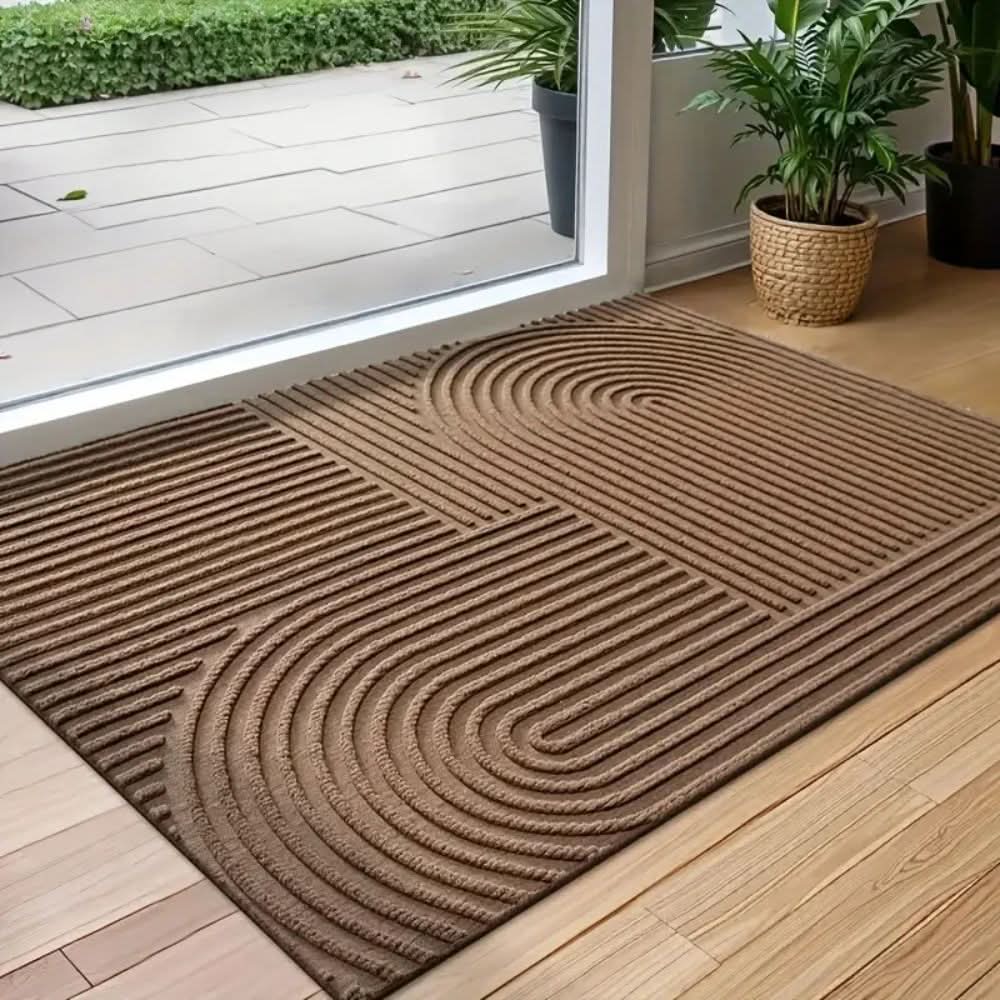 Vue d'ensemble du tapis absorbant dans un intérieur