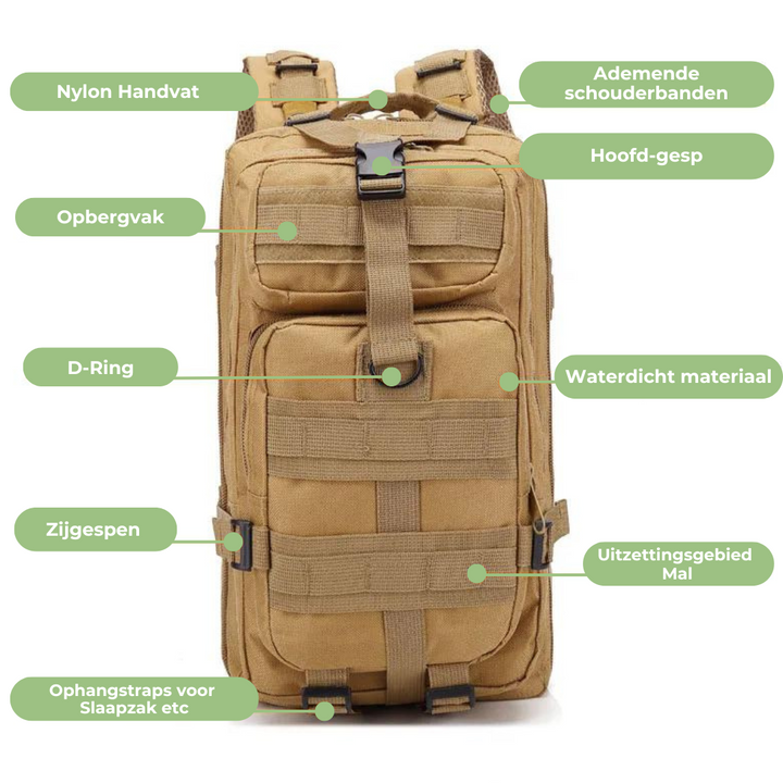 Sac à dos avec poches multiples, idéal pour l'organisation