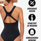 Maillot de bain menstruel noir avec doublure absorbante visible