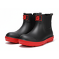 Bottes de pluie en PVC sur un fond neutre