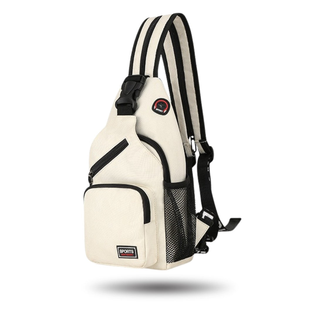 Intérieur du sac montrant les poches organisées