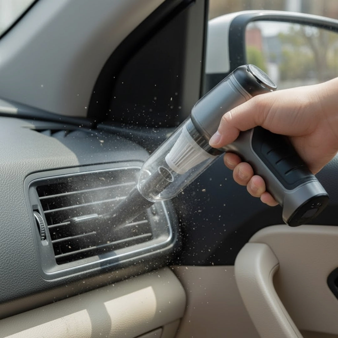 Démonstration de l'aspirateur nettoyant des miettes