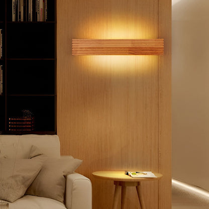 Vue d'ensemble de l'applique murale LED en bois