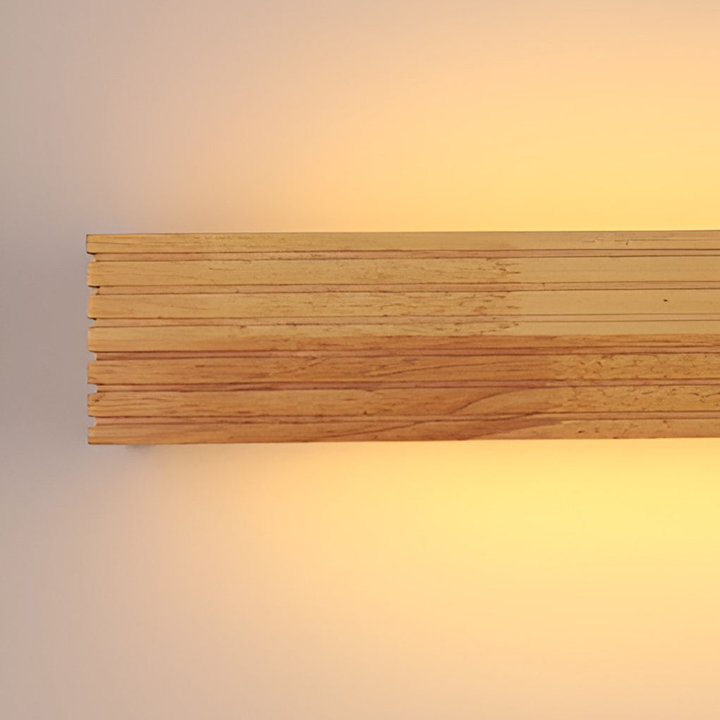 Éclairage LED chaud de l'applique murale en bois