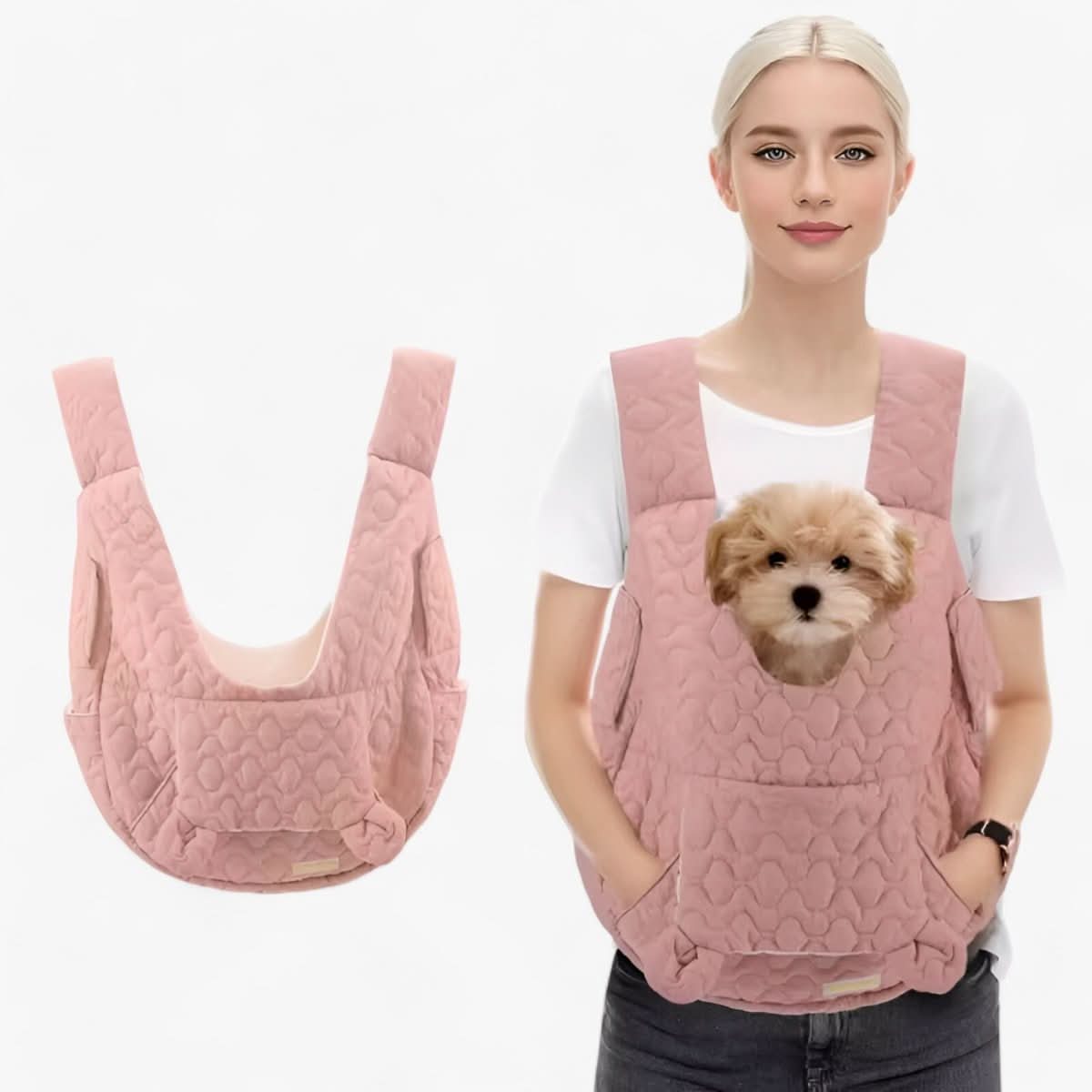 Vue latérale du transporteur pliable pour petits animaux