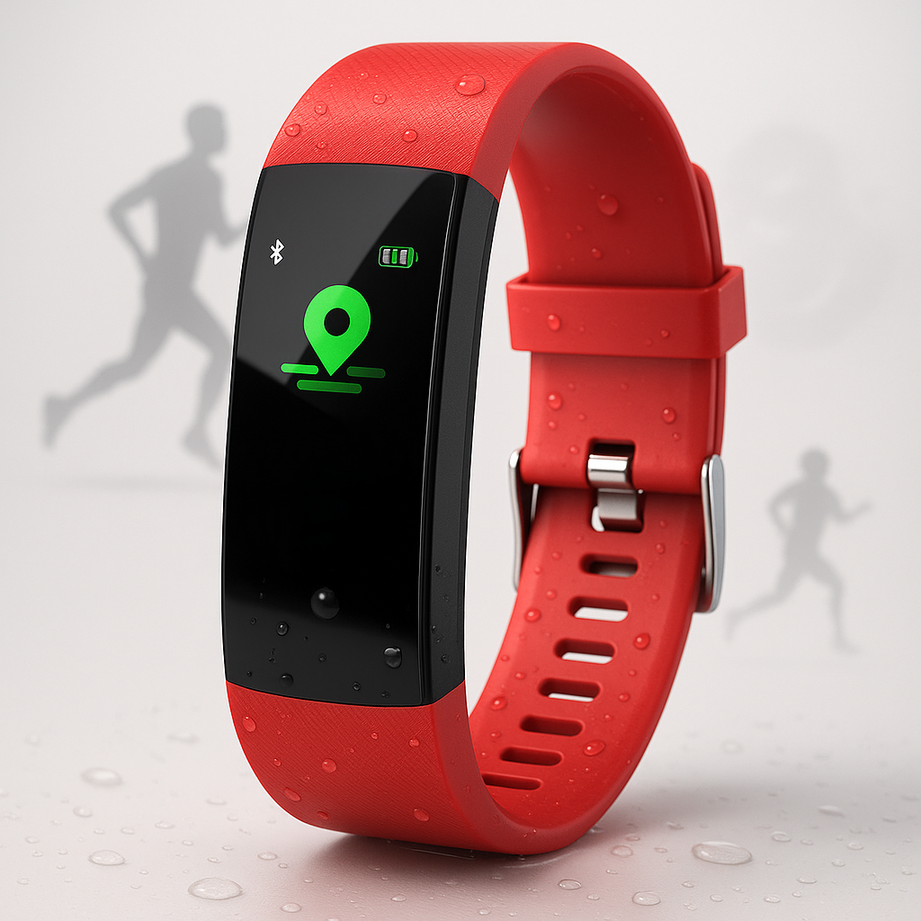 Gros plan du bracelet en TPU de la montre